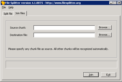 File Splitter — Merging files